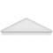 Ekena Millwork Peaked Cap Smooth Architectural PVC Combination Pediment, 64"W x 22-7/8"H x 2-3/4"P (Pitch 6/12) PEDPC064X230PKC00 - alternate 2